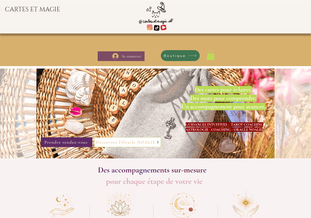 Screenshot of cartesetmagie.com