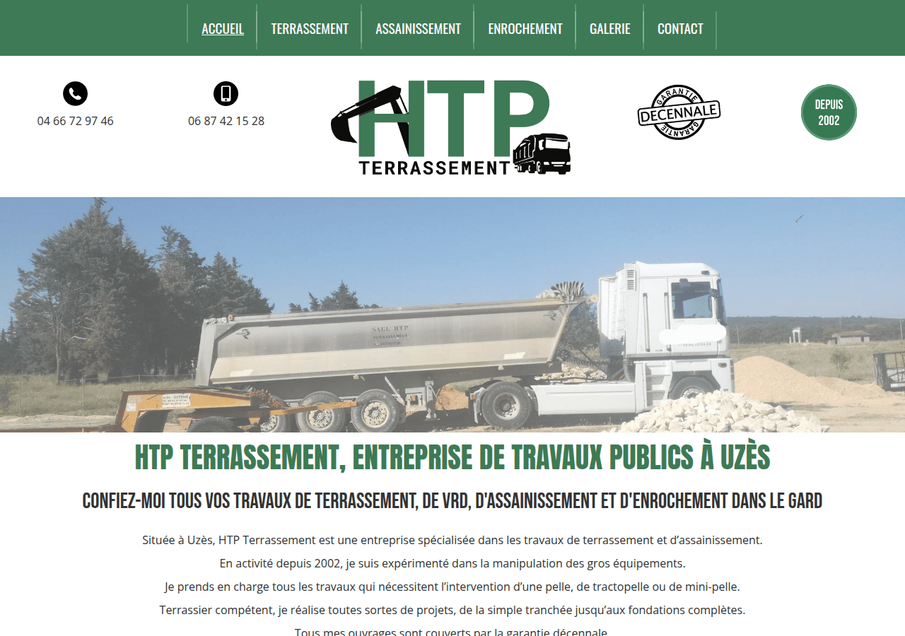 Screenshot of htp-terrassement.fr