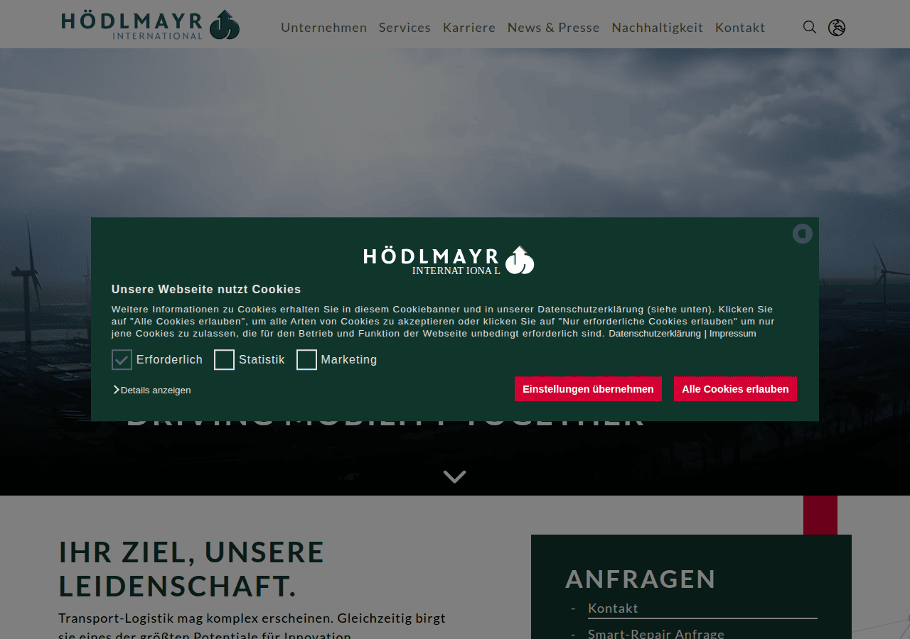 Screenshot of hoedlmayr.com