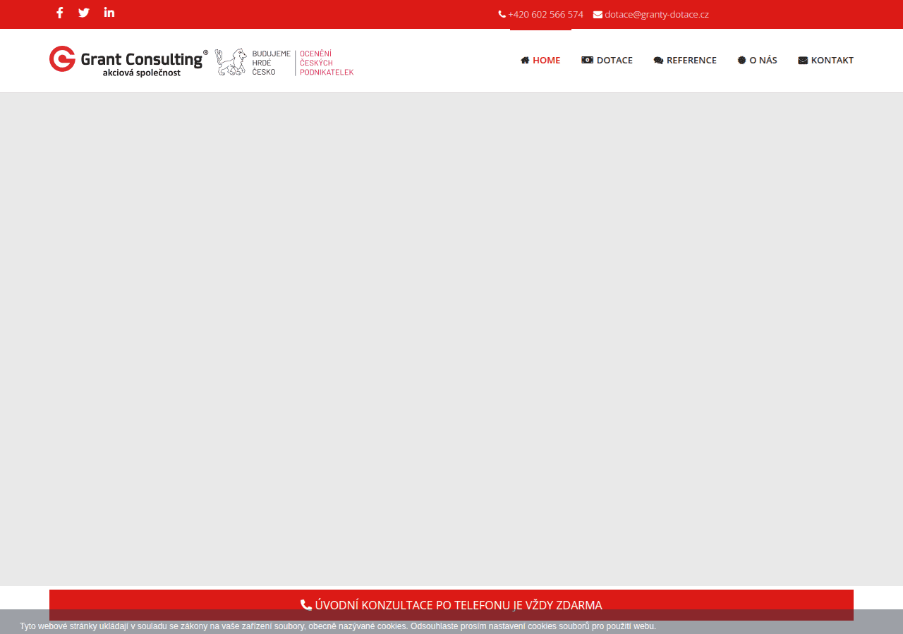 Screenshot of granty-dotace.cz
