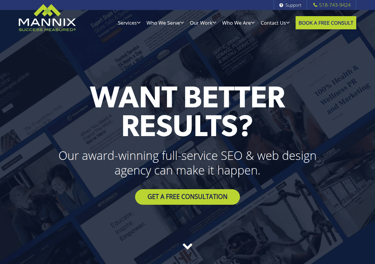 Screenshot of mannixmarketing.com