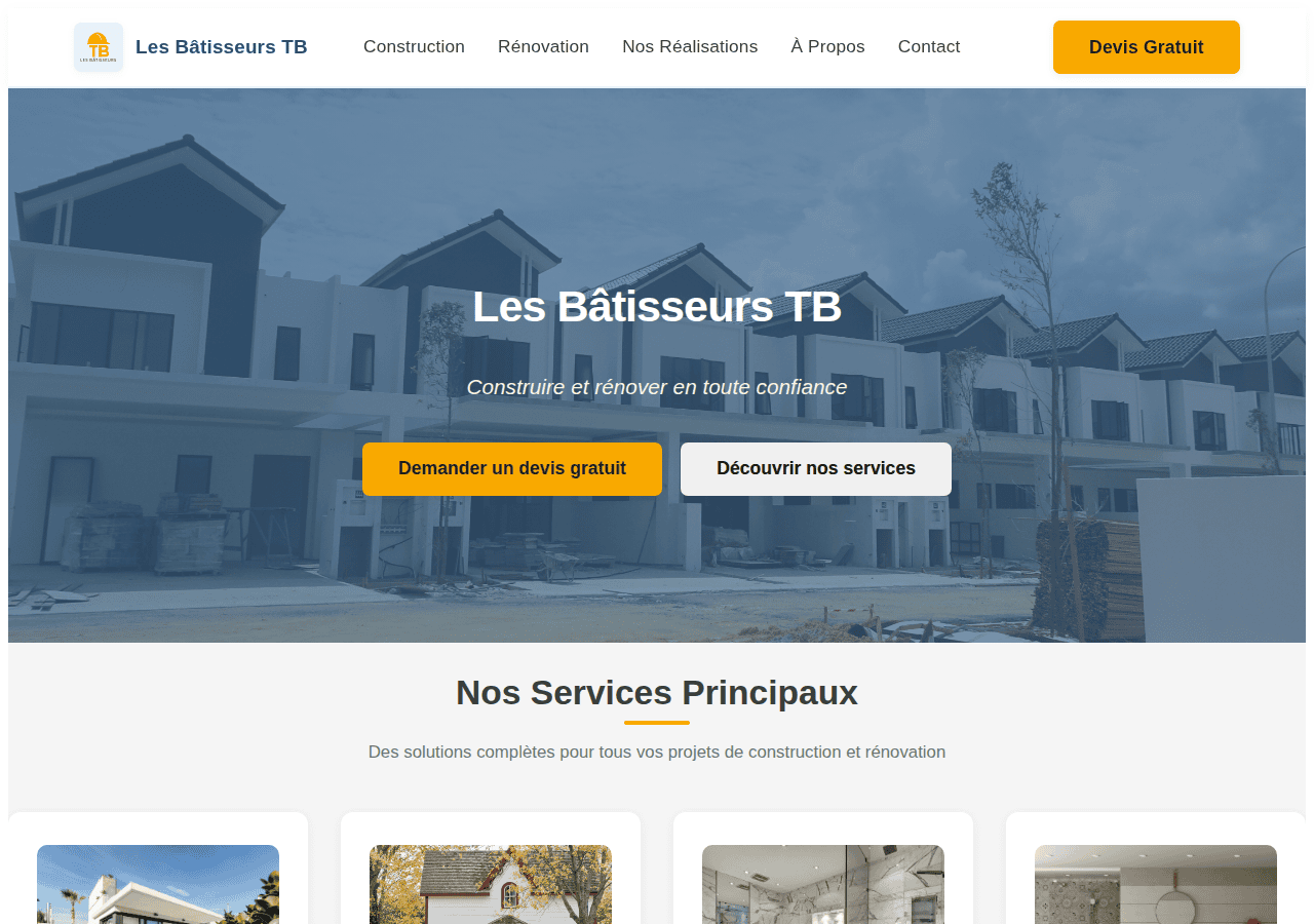 Screenshot of lesbatisseurstb.fr