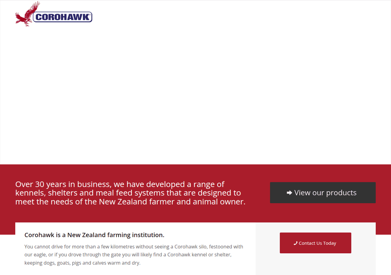 Screenshot of corohawk.nz