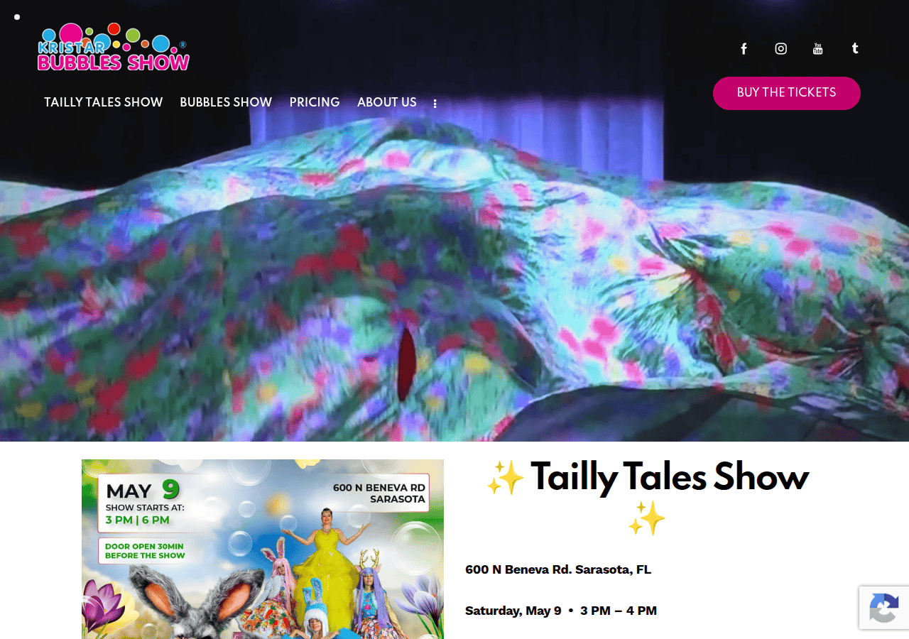 Screenshot of bubblesshow.com