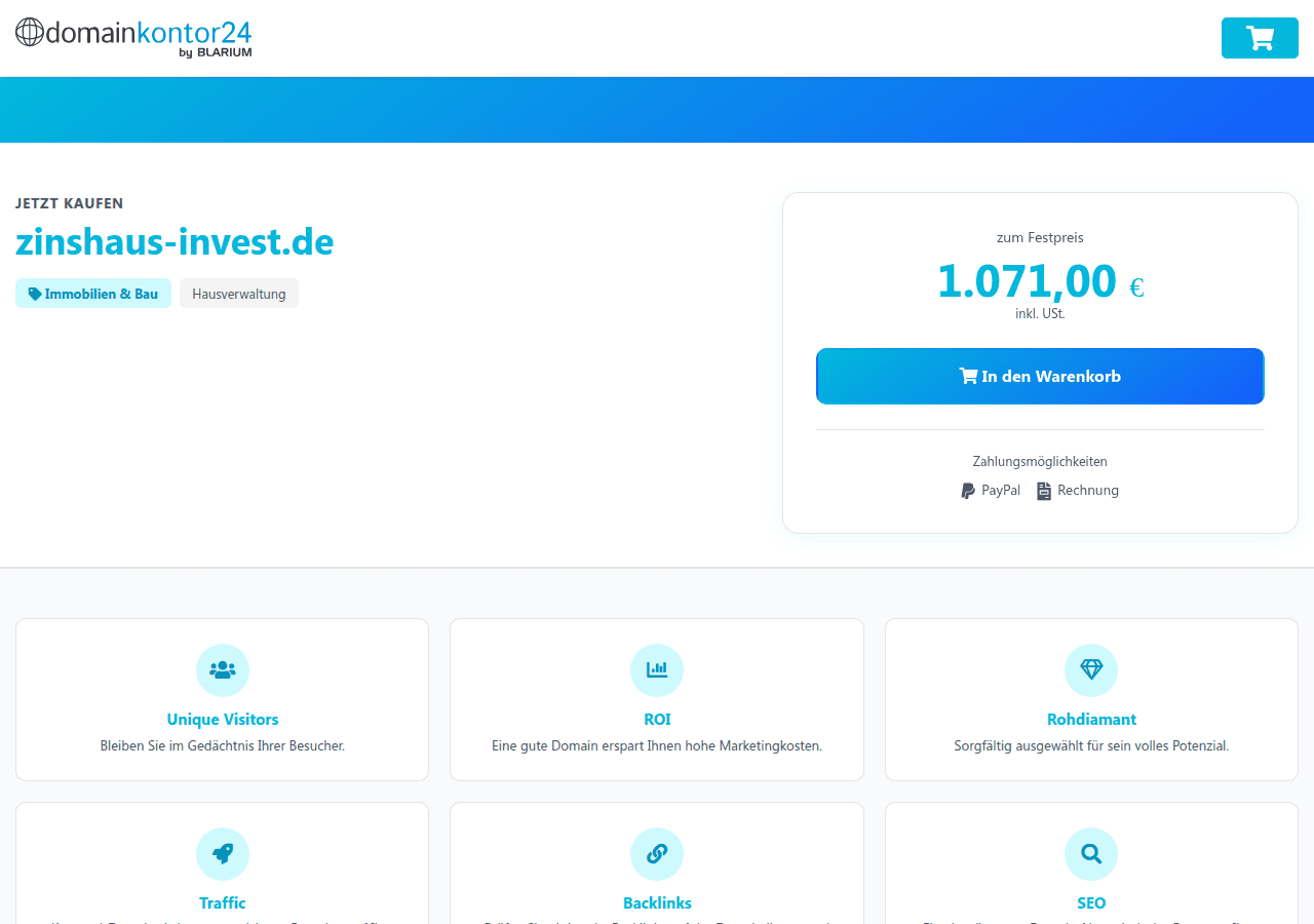 Screenshot of domainkontor24.de