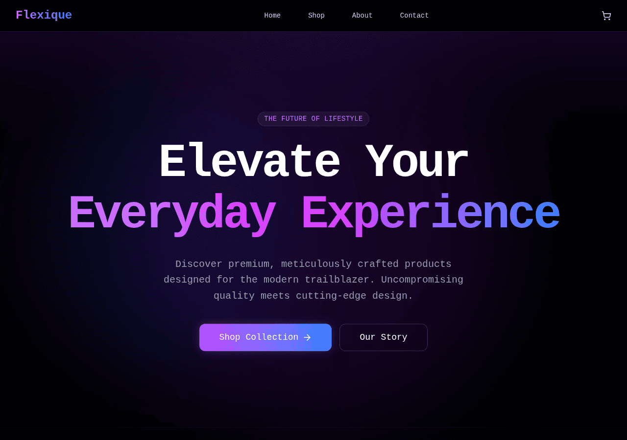 Screenshot of flexique.shop