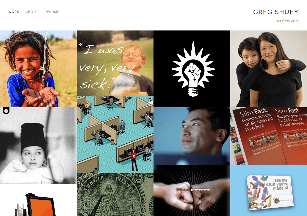 Screenshot of gregoryshuey.com