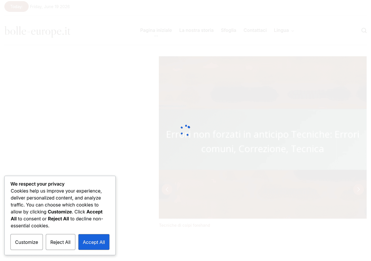 Screenshot of bolle-europe.it