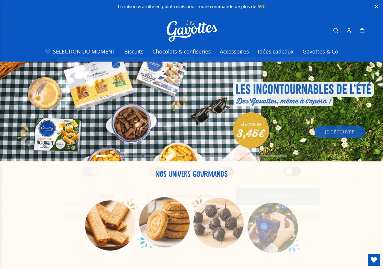 Screenshot of gavottes.fr