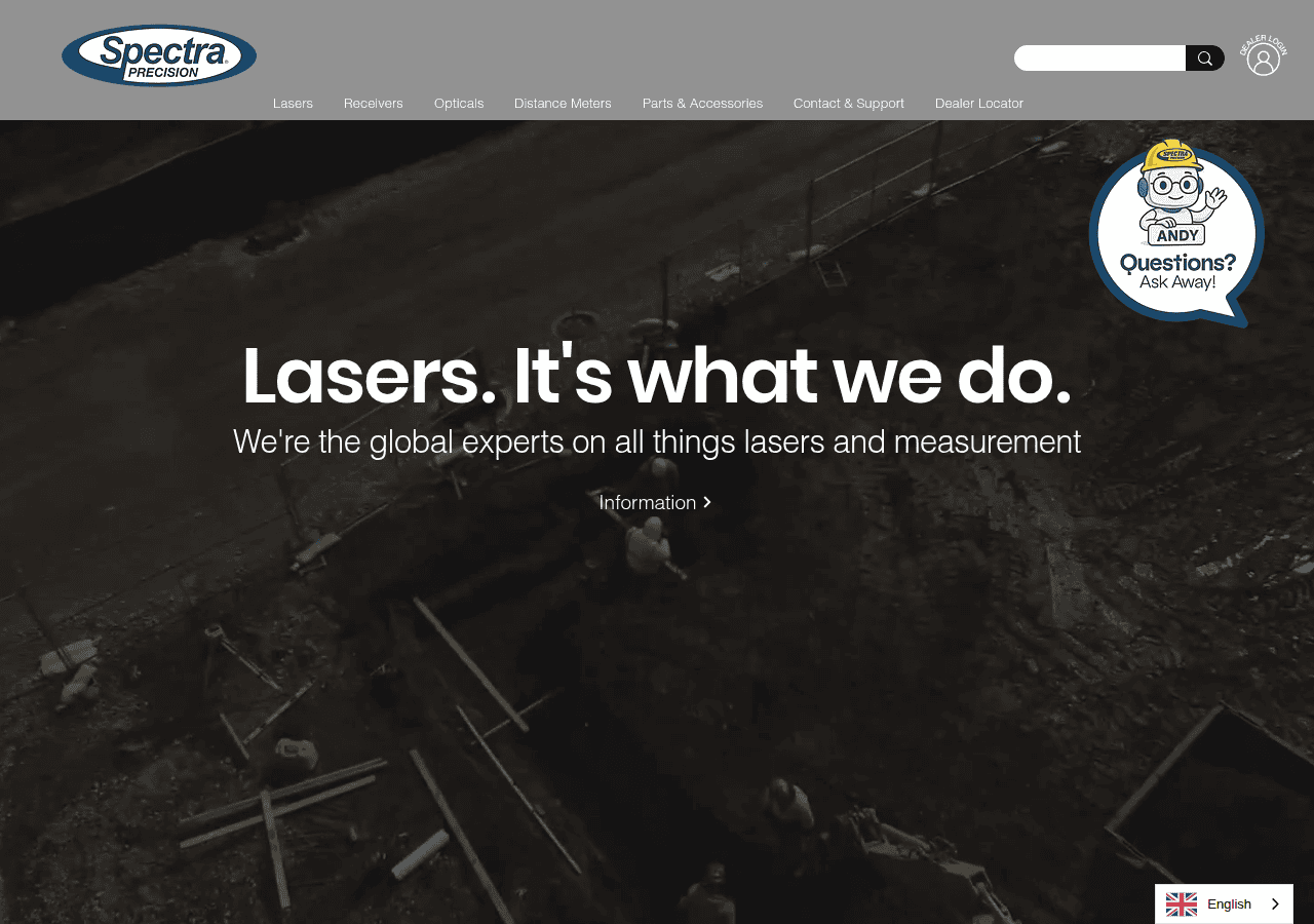 Screenshot of spectraprecision.com