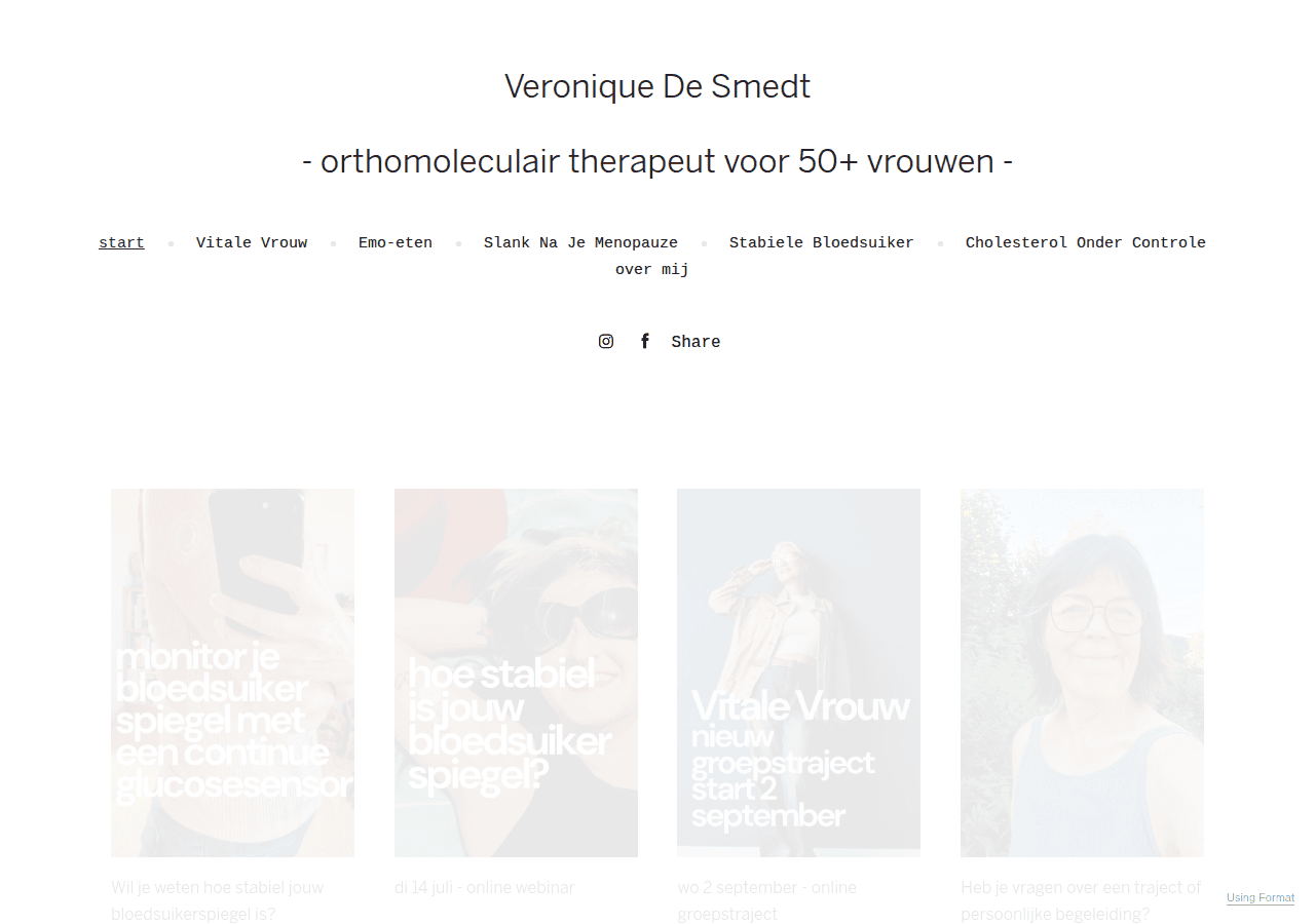 Screenshot of veroniquedesmedt.be