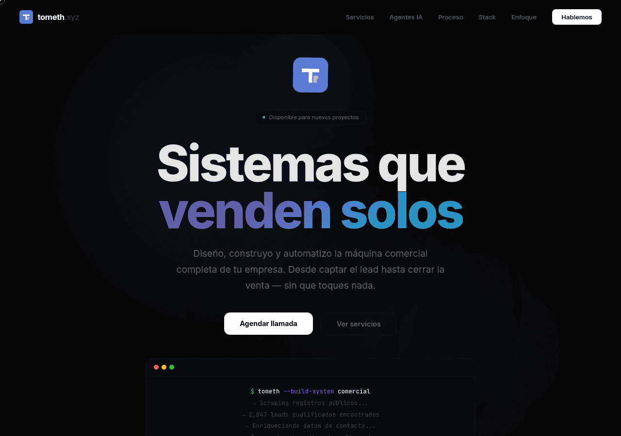 Screenshot of tometh.xyz