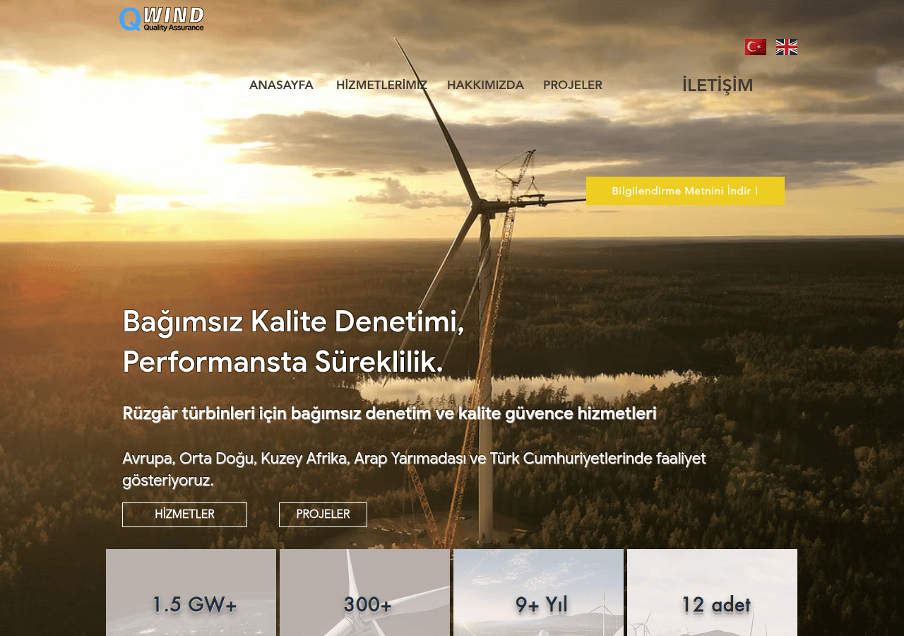 Screenshot of qwind.com.tr