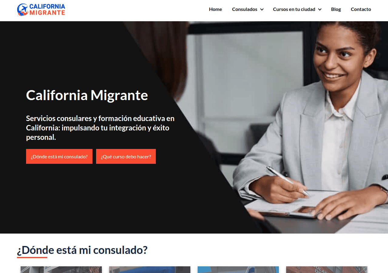 Screenshot of californiamigrante.com