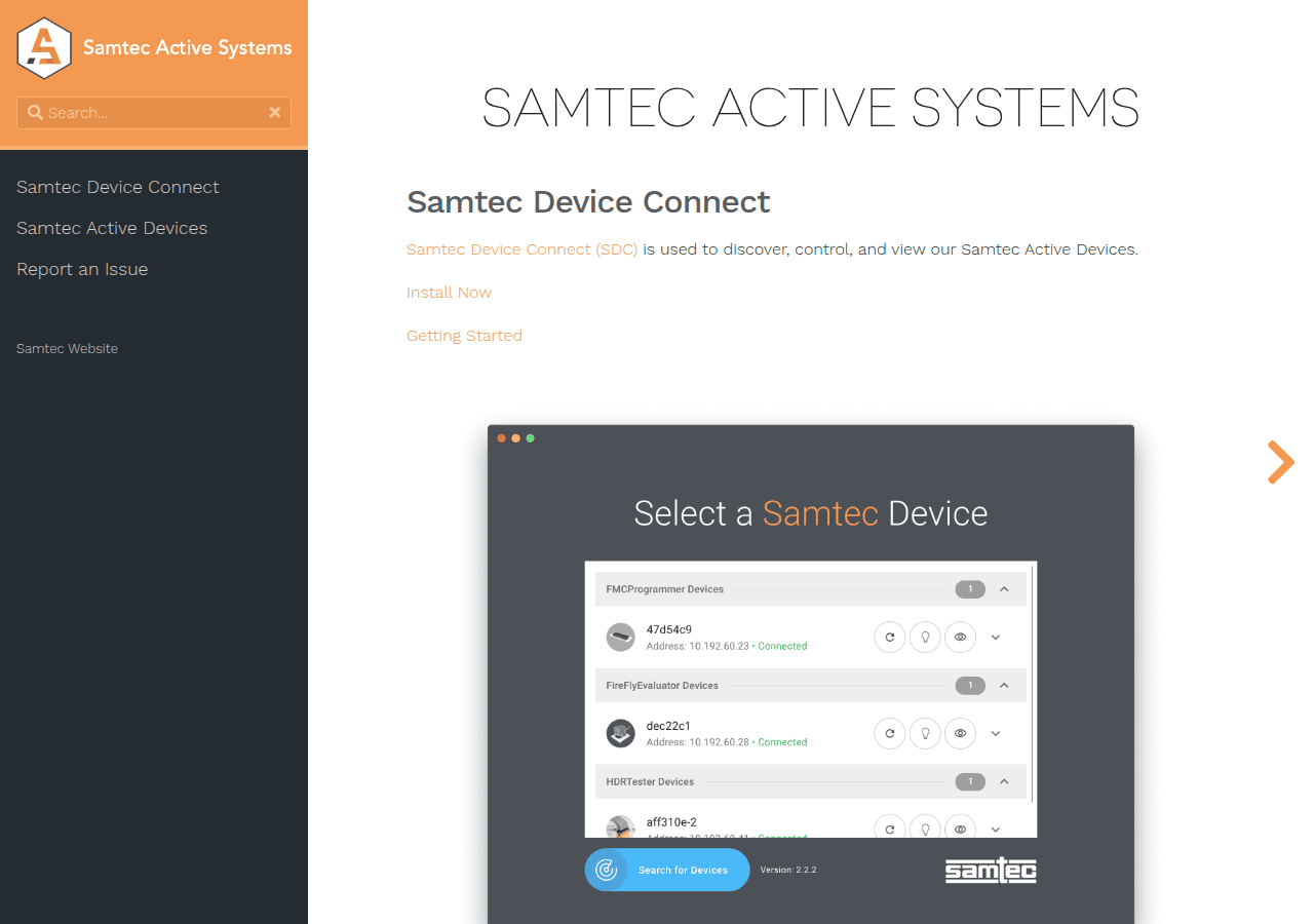 Screenshot of samtec-ash.com