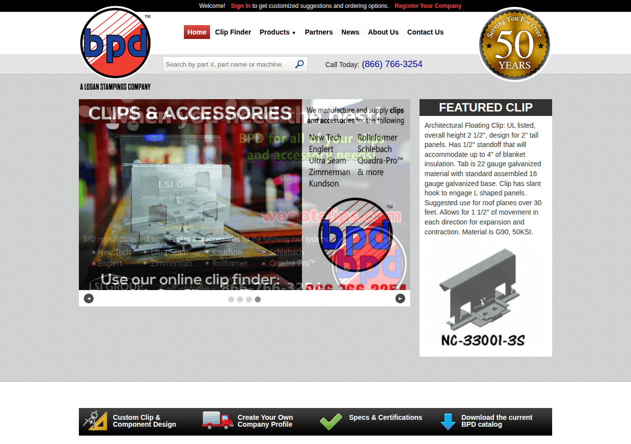 Screenshot of bpdusa.com