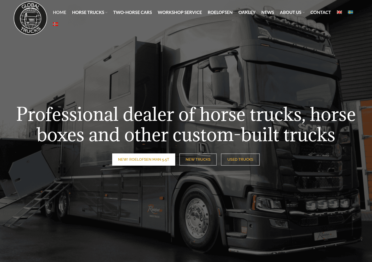 Screenshot of globaltrucks.no