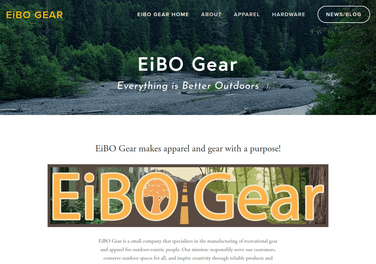 Screenshot of eibogear.com