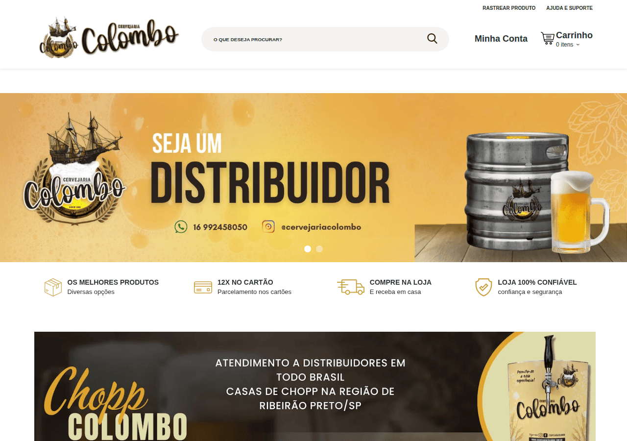 Screenshot of cervejariacolombo.com.br