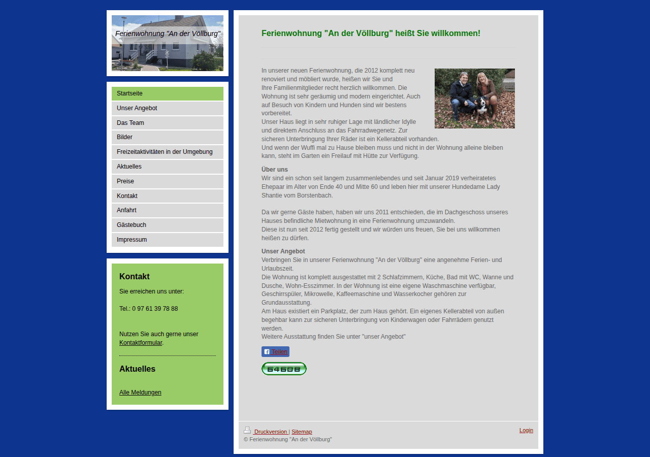 Screenshot of fewo-voellburg.de