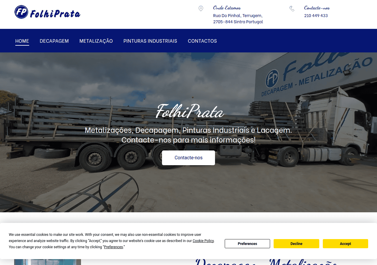 Screenshot of folhiprata.pt