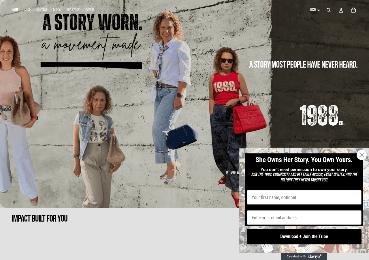 Screenshot of 1988brand.com
