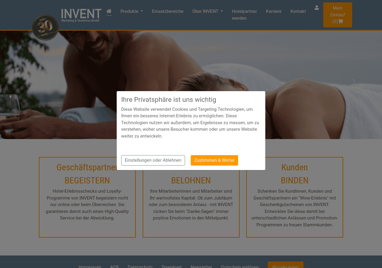 Screenshot of invent-europe.com