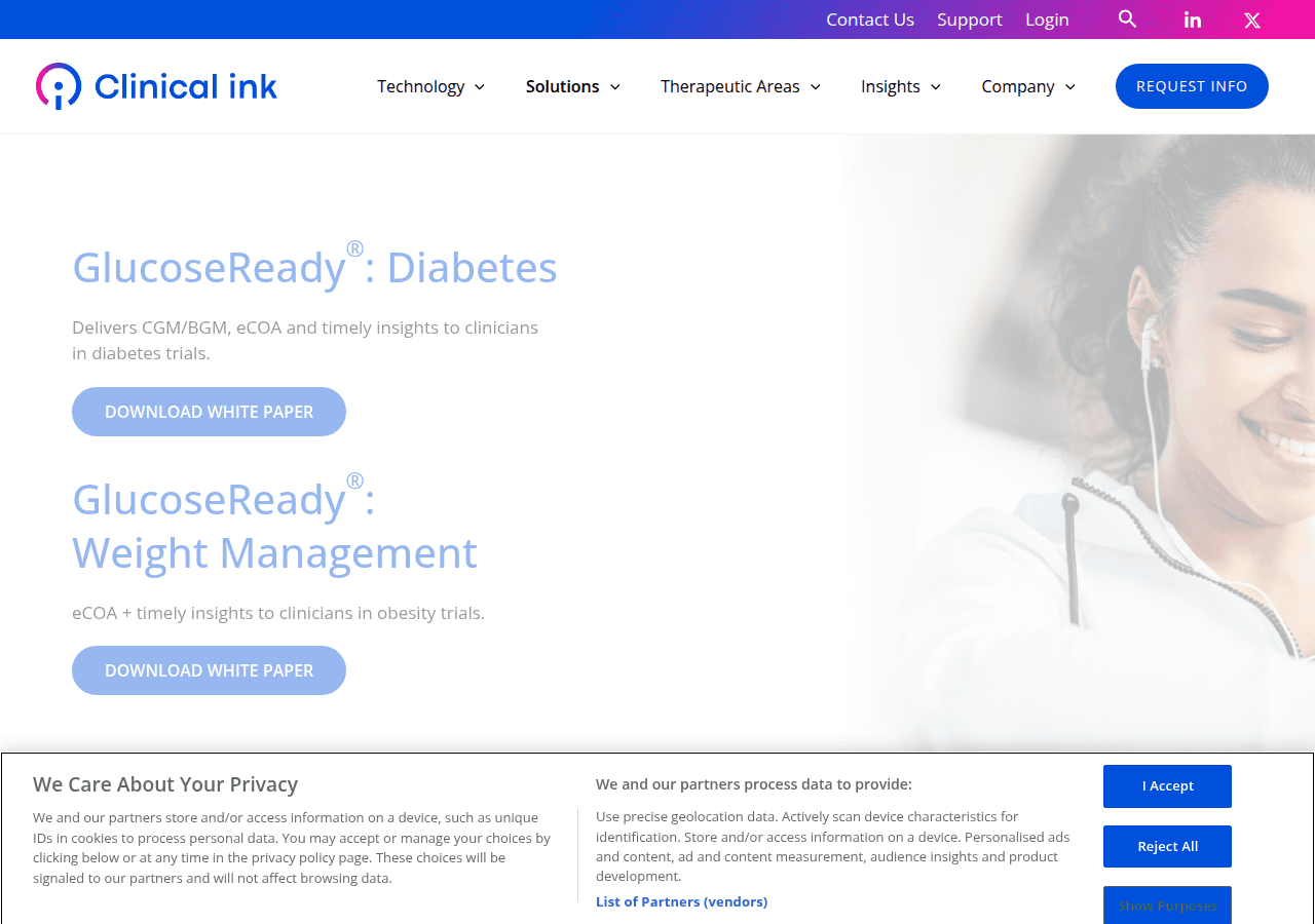 Screenshot of clinicalink.com