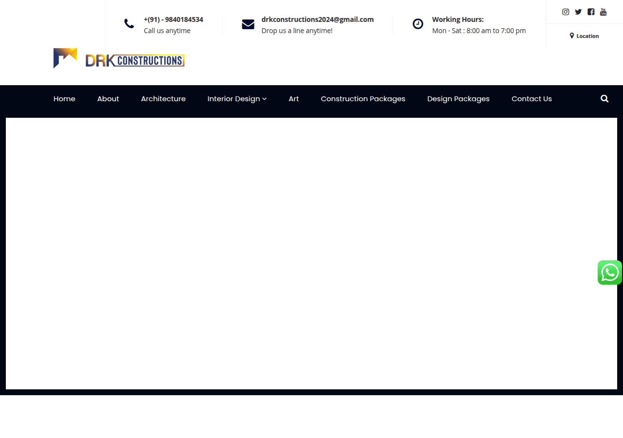 Screenshot of drkconstructions.in