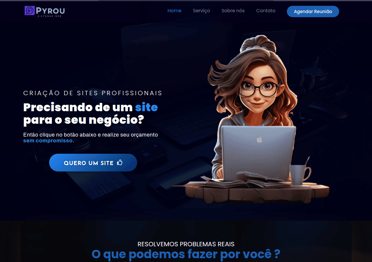 Screenshot of pyrou.com.br