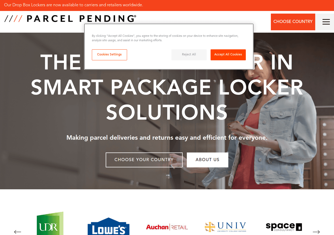 Screenshot of parcelpending.com