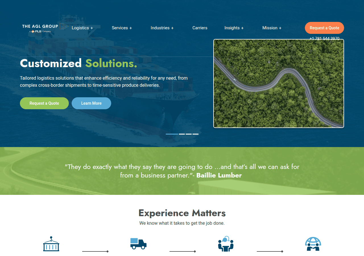 Screenshot of theaglgroup.com
