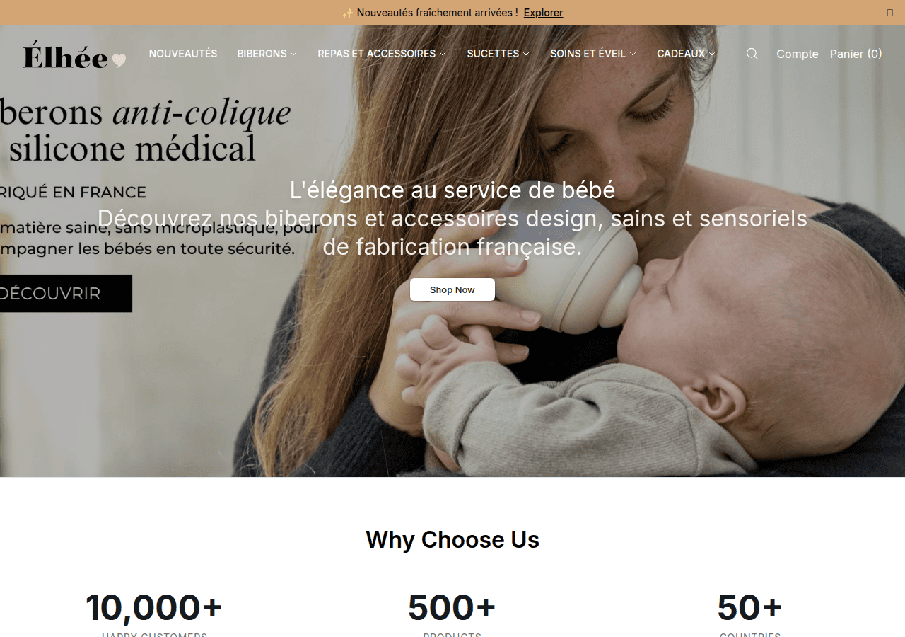 Screenshot of shopelhee.shop