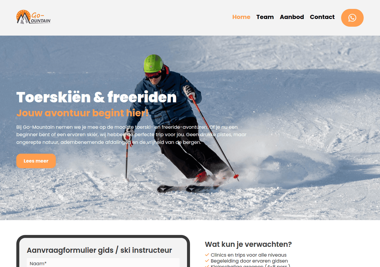 Screenshot of go-mountain.nl