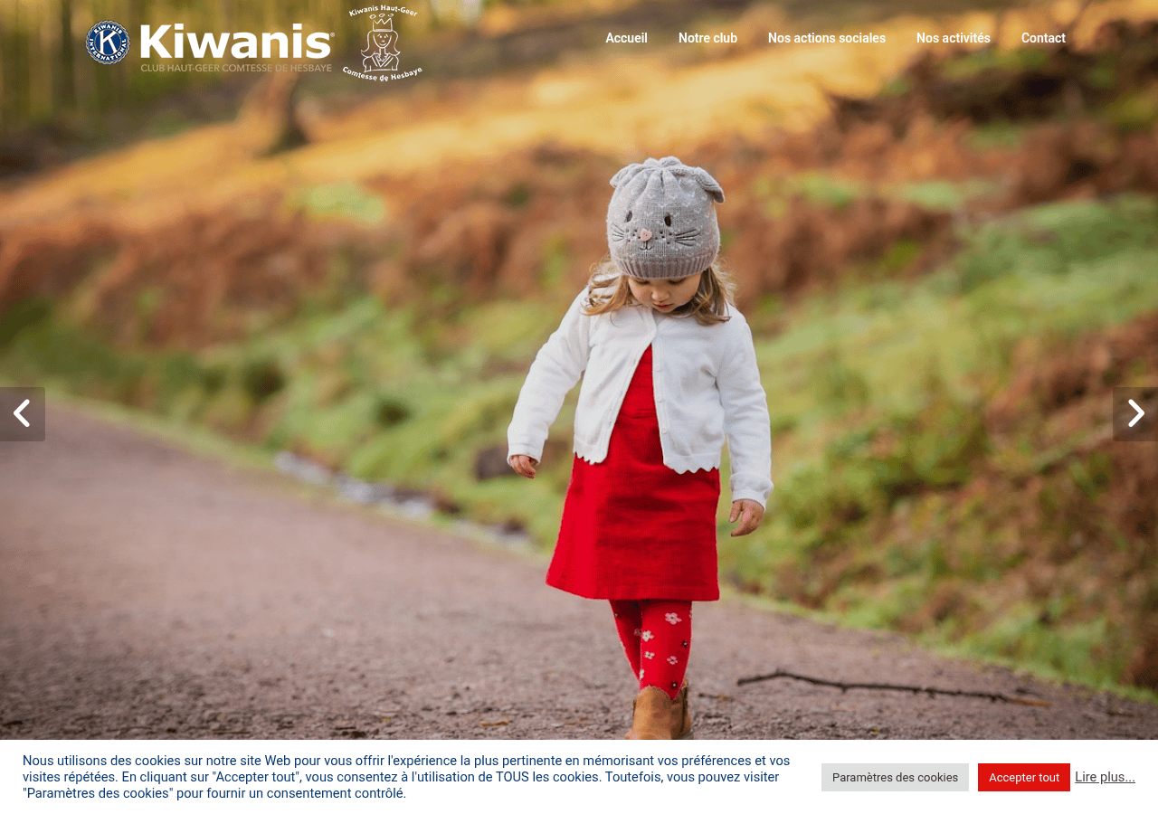 Screenshot of kiwaniscomtessedehesbaye.be