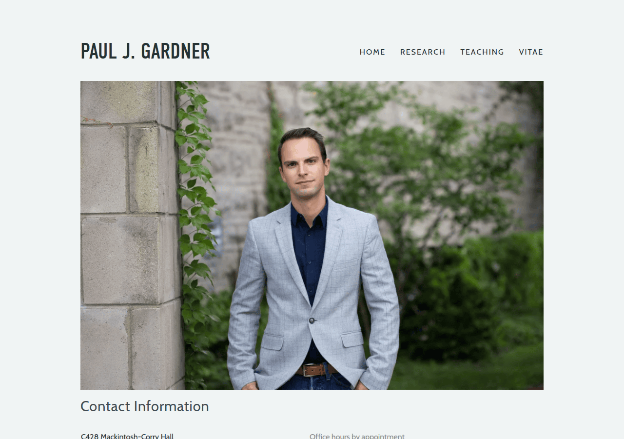 Screenshot of pauljgardner.com