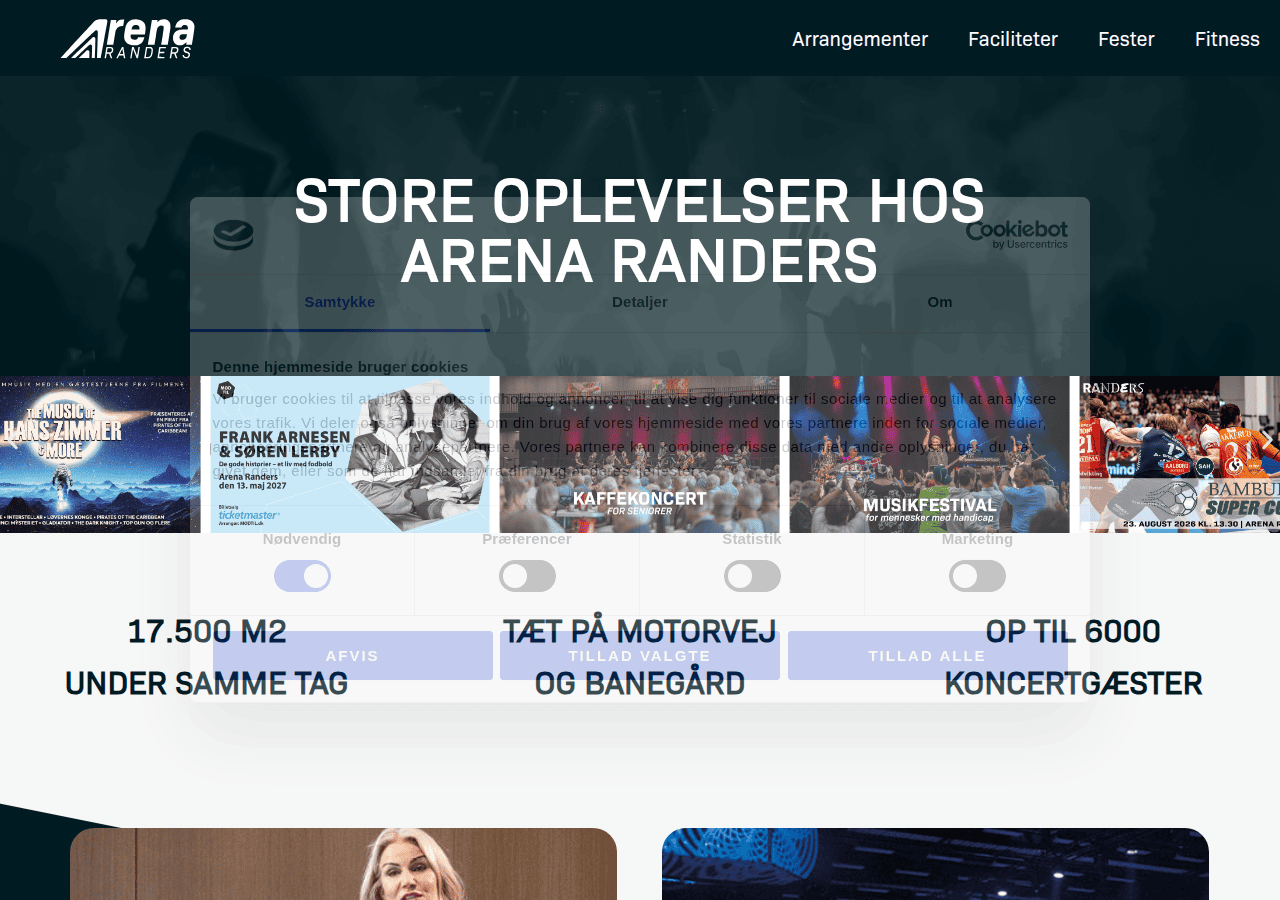 Screenshot of arenaranders.dk