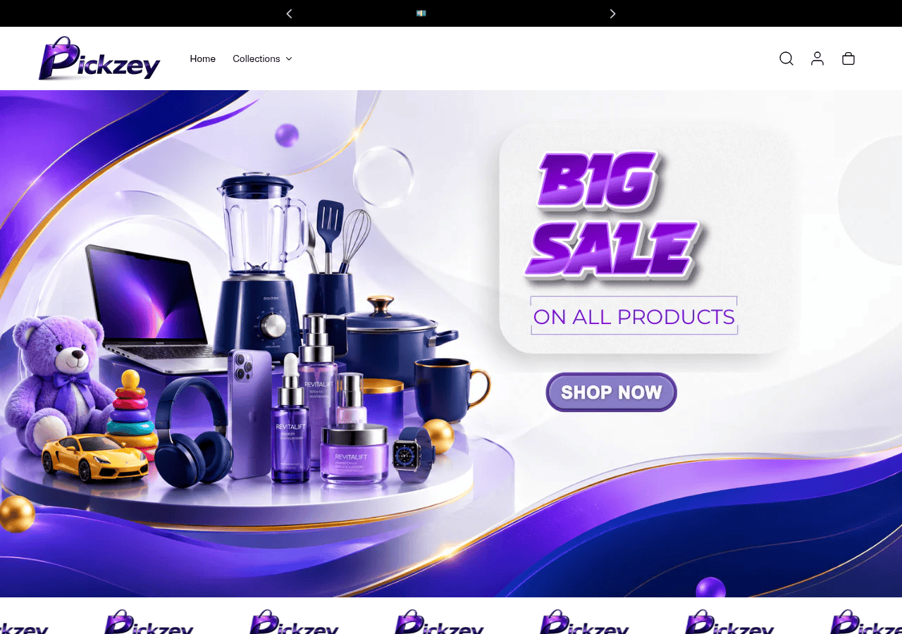 Screenshot of pickzey.com