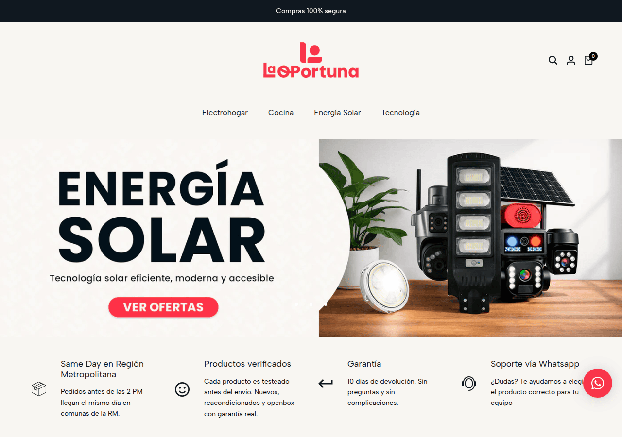 Screenshot of laoportuna.cl