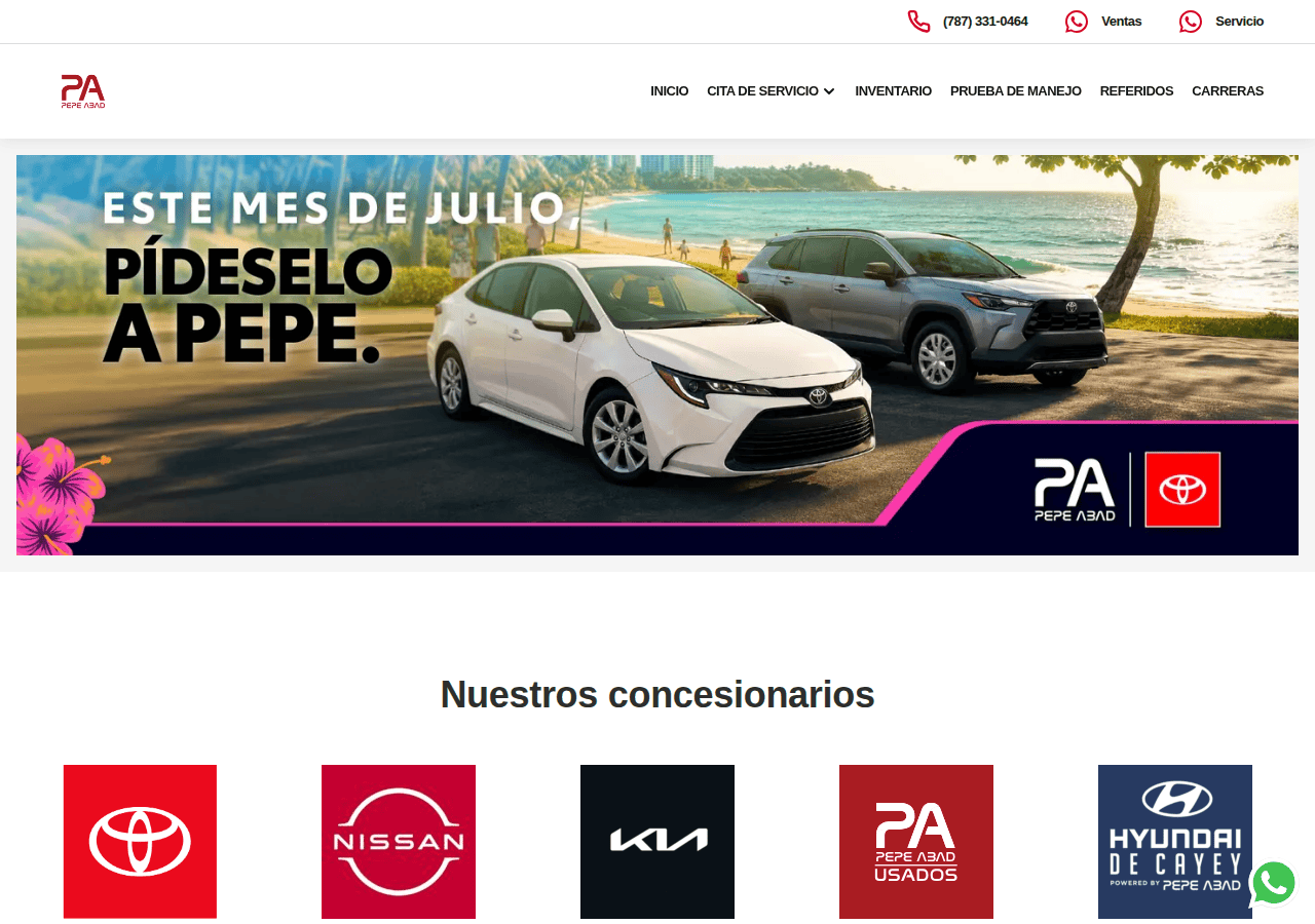 Screenshot of pepeabad.com