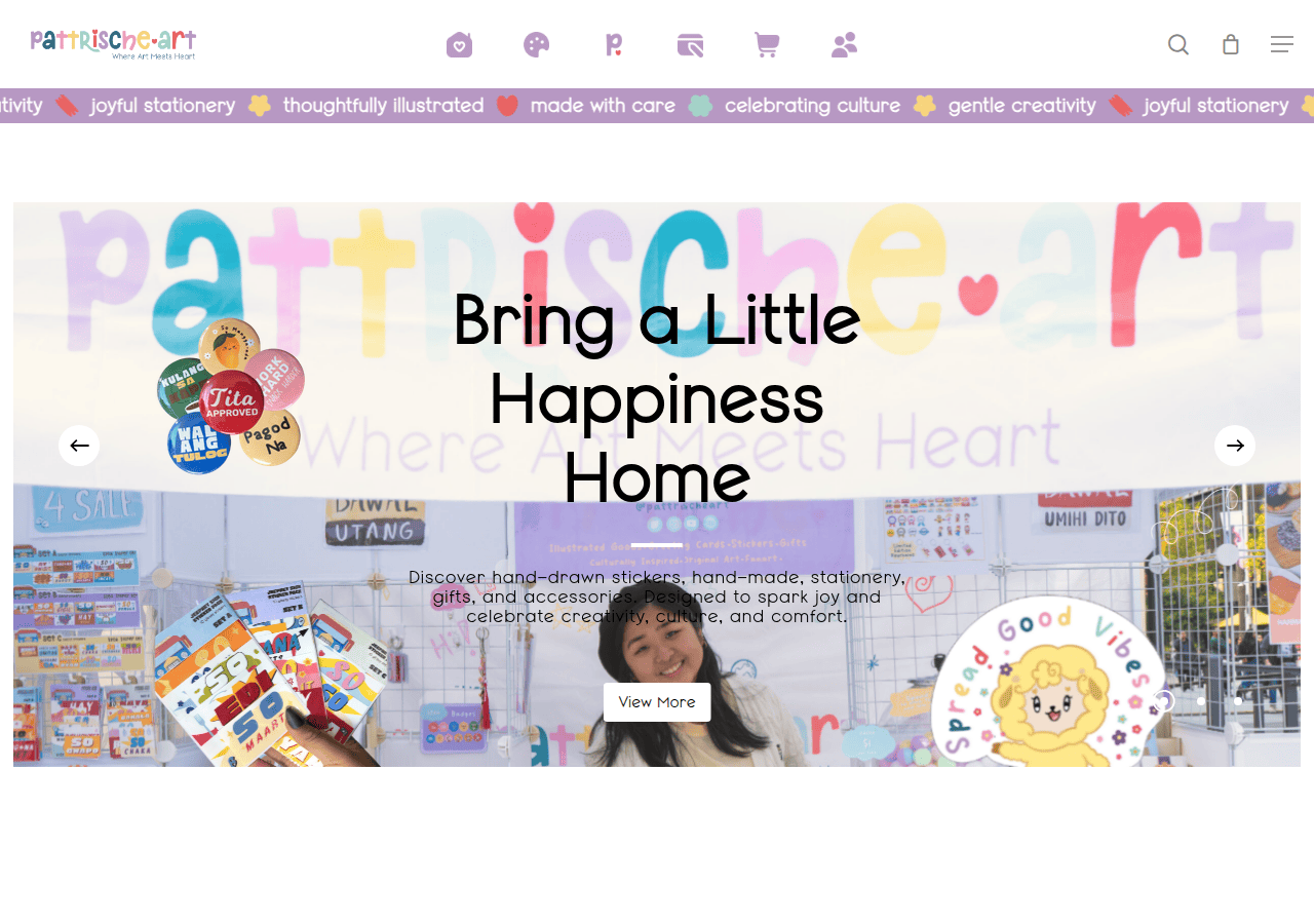 Screenshot of pattrischeart.com