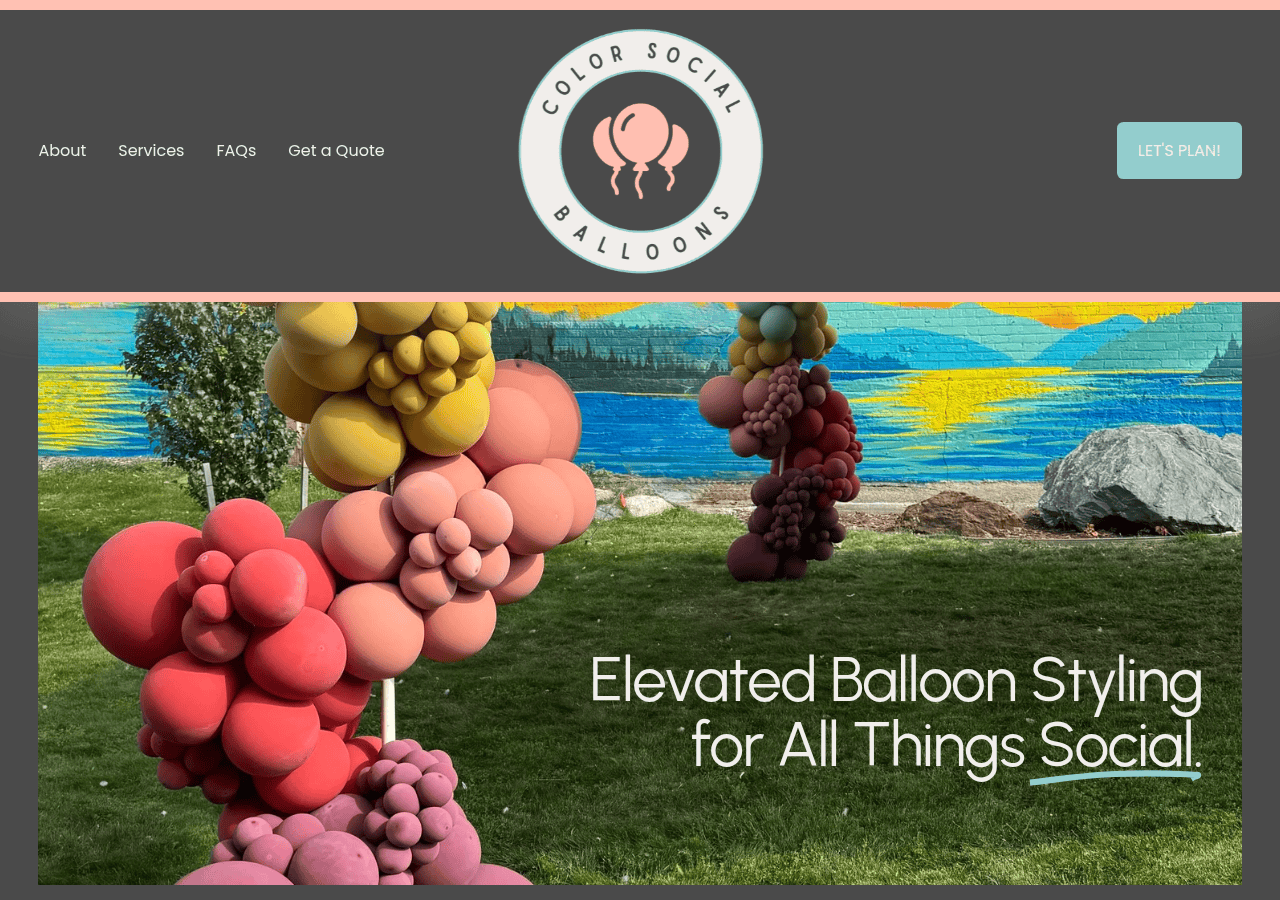 Screenshot of colorsocialballoons.com