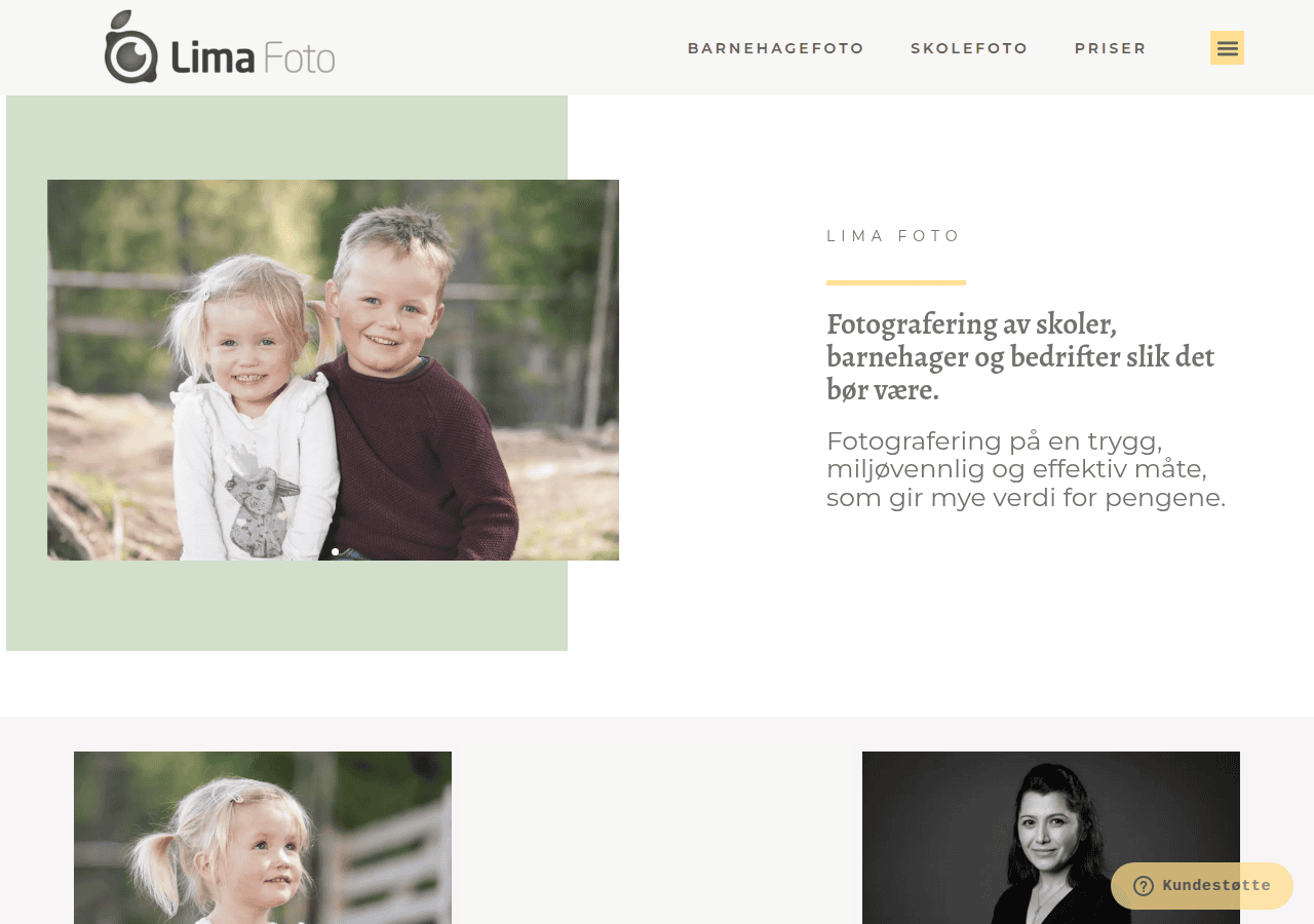 Screenshot of limafoto.no
