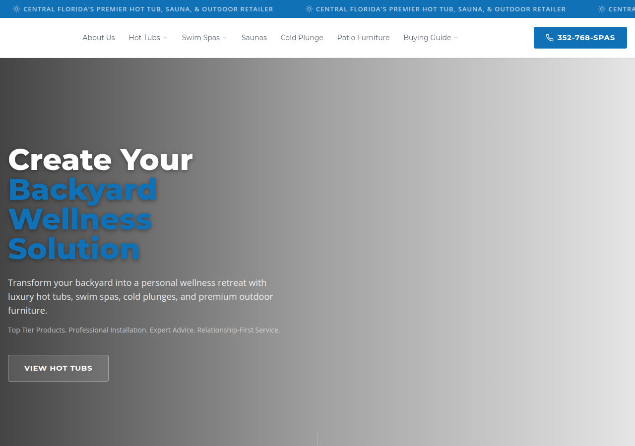 Screenshot of paradisepatiosolutions.com