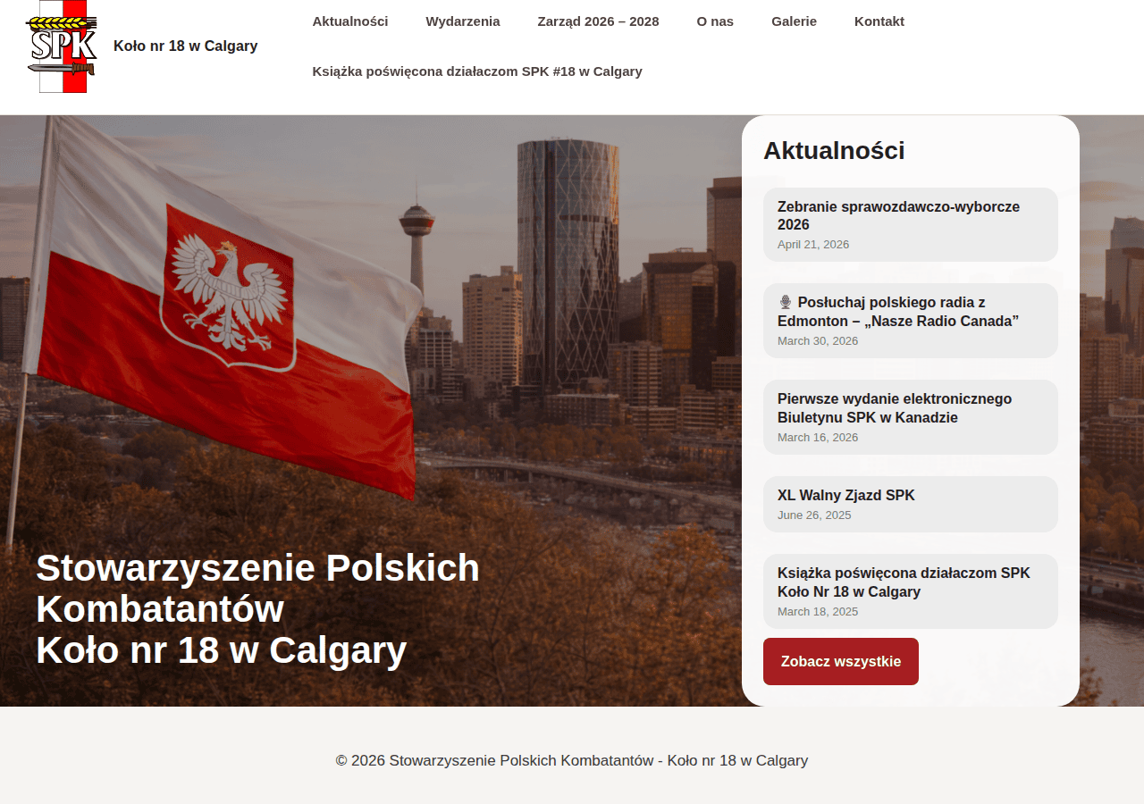 Screenshot of spkcalgary.com