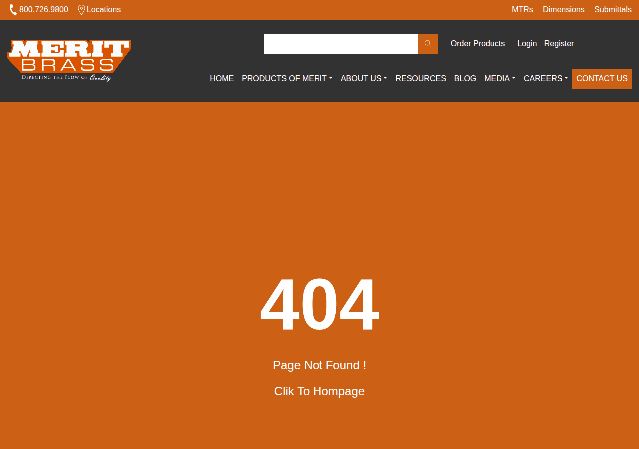 Screenshot of meritbrass.com