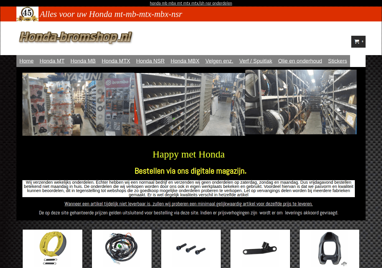 Screenshot of honda-brommershop.online