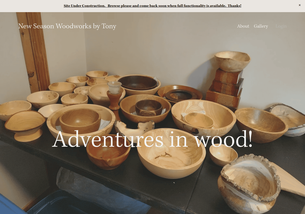 Screenshot of newseasonwoodworksbytony.com