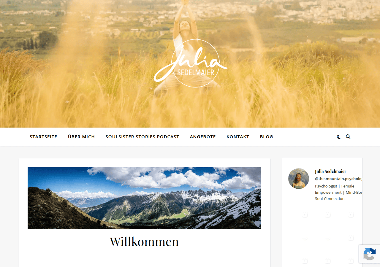 Screenshot of juliasedelmaier.com