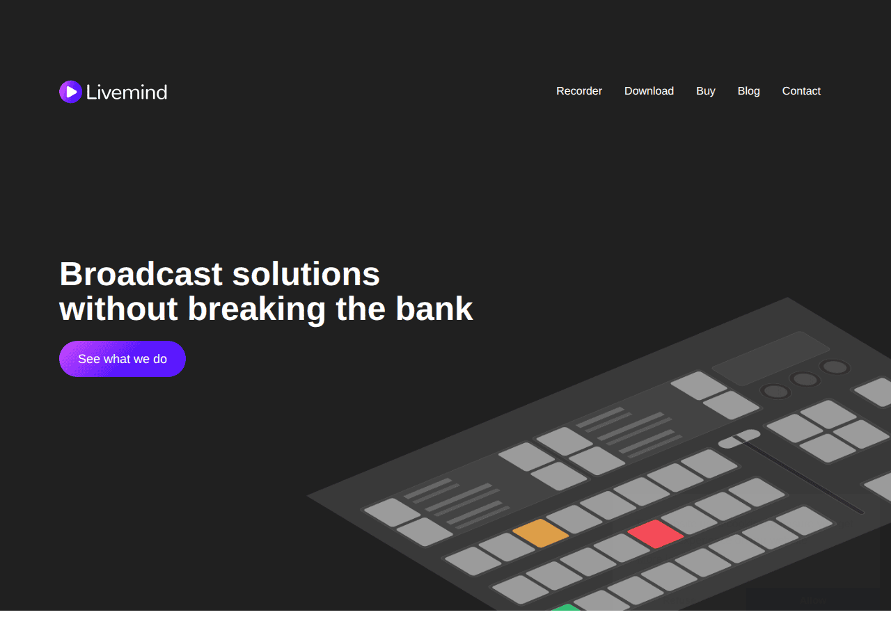Screenshot of livemind.tv